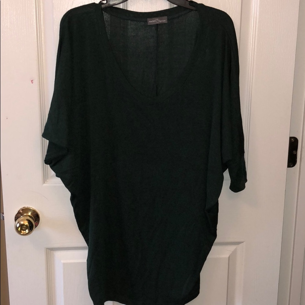 NWOT Hunter Green Market &Spruce Dolman Top XL